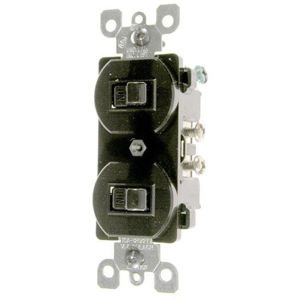 Leviton Leviton Brown Commercial Grade 3-Way AC Combination Switch Toggle  030-5241-0 030-5241-0